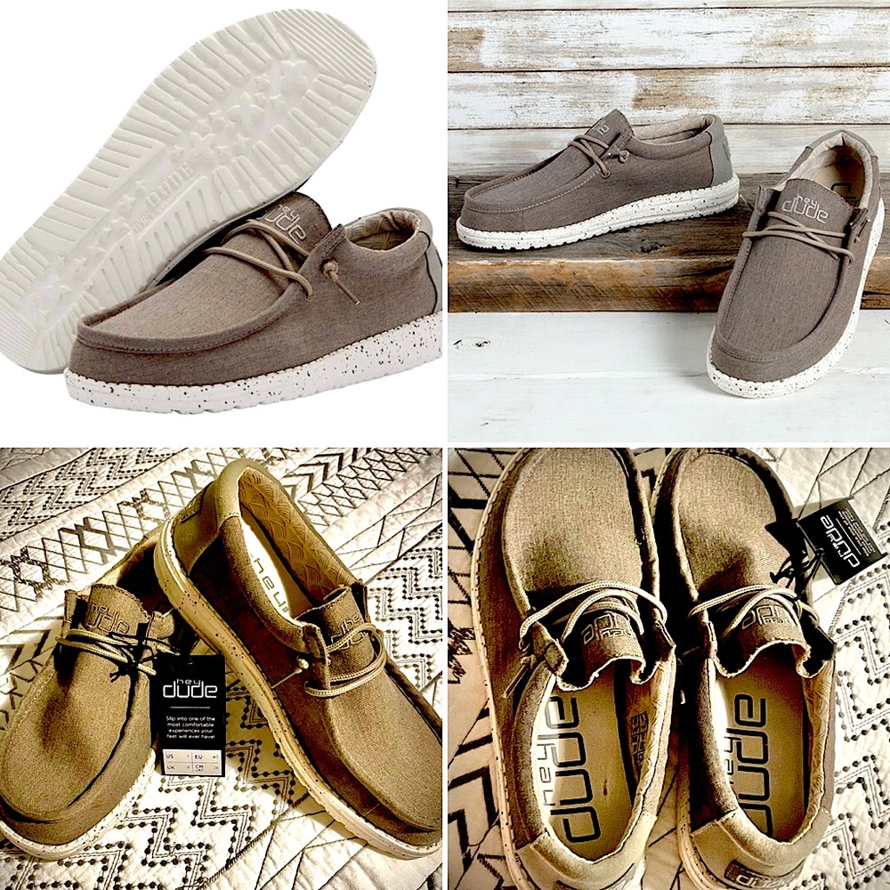 “Hey Dude” brand, Men’s size 7, Wally Chambray Sepia Brown